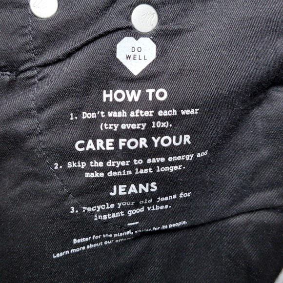 Madewell The Perfect Vintage Jeans Size 26 High Rise Straight Washed Black - Picture 7 of 10